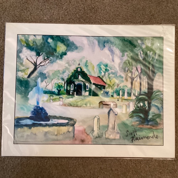 Scott Raimondo | Art | Watercolor Of Spanish Style Church | Poshmark